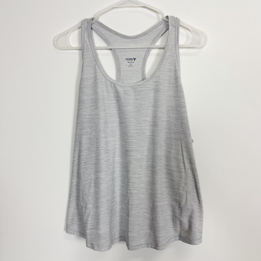 Old Navy Racerback Tank Top Womens XL Heather Gray Athletic Performance Running